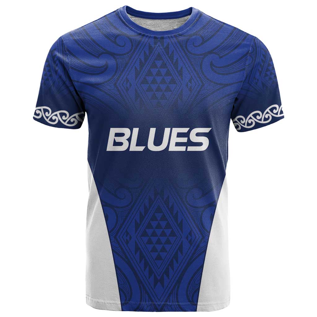 New Zealand Rugby Pacific Custom T Shirt Kahurangi Auckland All Blue