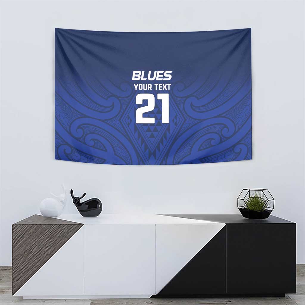 New Zealand Rugby Pacific Custom Tapestry Kahurangi Auckland All Blue