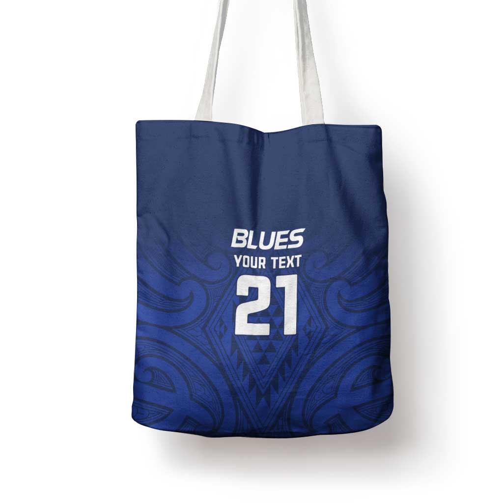 New Zealand Rugby Pacific Custom Tote Bag Kahurangi Auckland All Blue - Polynesian Pride