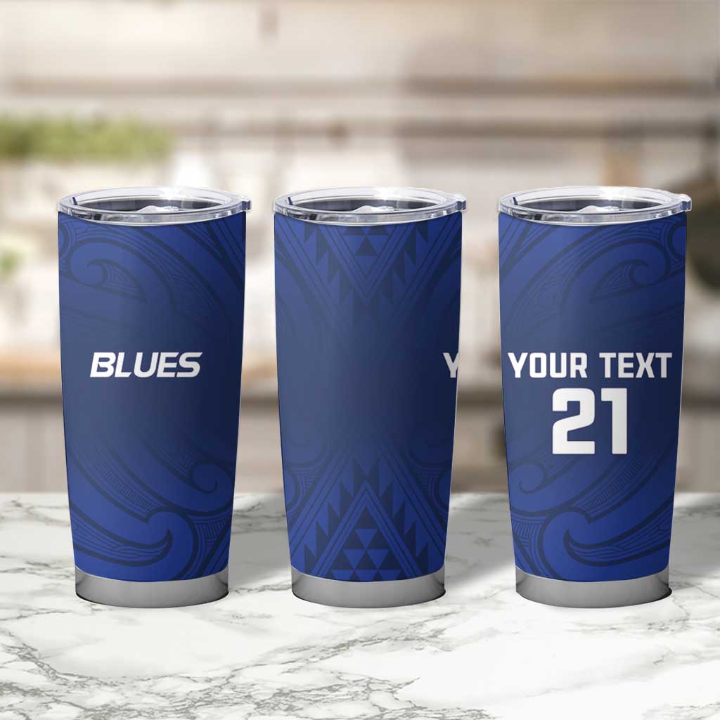 New Zealand Rugby Pacific Custom Tumbler Cup Kahurangi Auckland All Blue LT9 - Polynesian Pride
