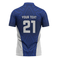 New Zealand Rugby Pacific Custom Zipper Polo Shirt Kahurangi Auckland All Blue LT9 - Polynesian Pride