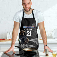 New Zealand Rugby Custom Apron Glory Be To Black Silver-fern - Polynesian Pride