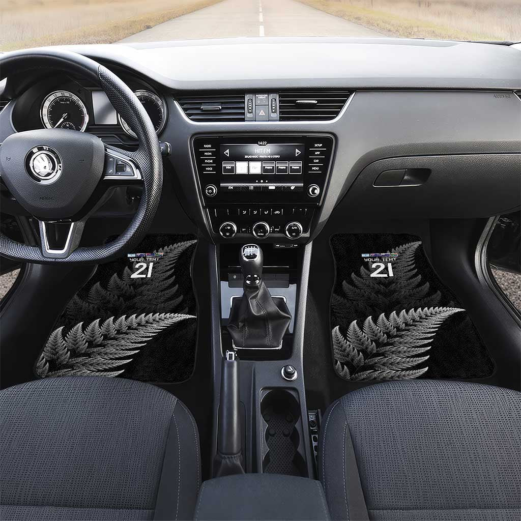 New Zealand Rugby Custom Car Mats Glory Be To Black Silver-fern - Polynesian Pride