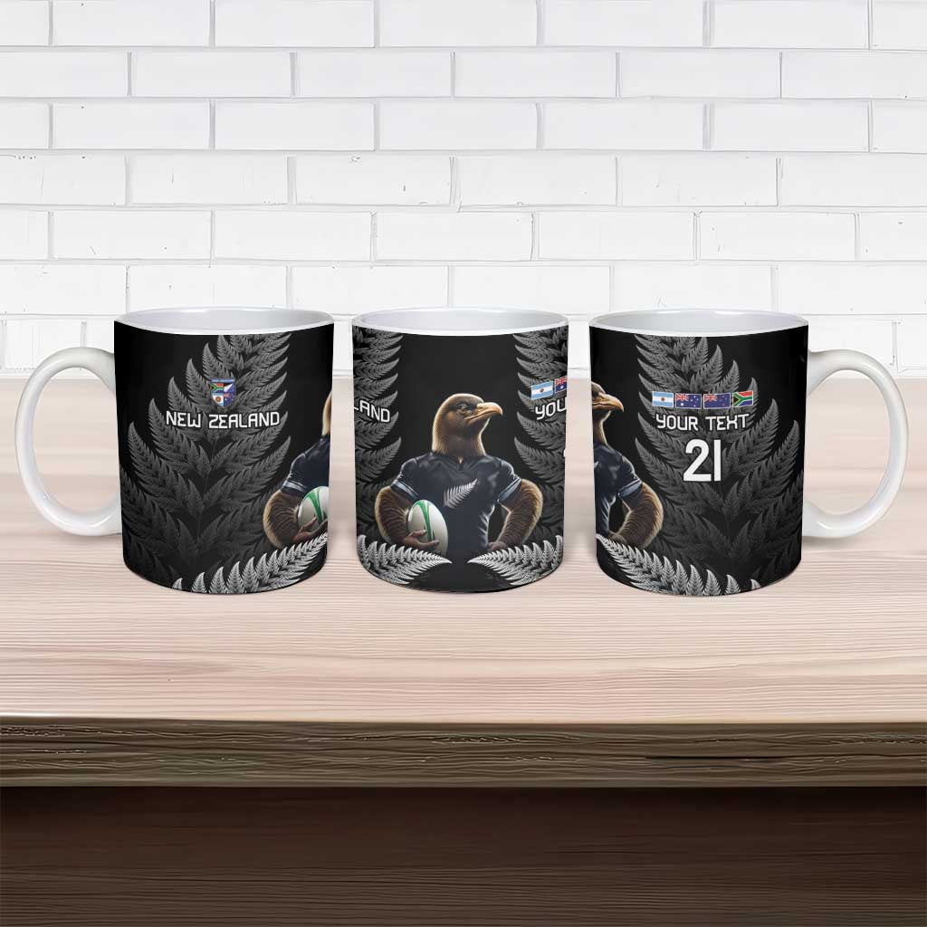 New Zealand Rugby Custom Ceramic Mug Glory Be To Black Silver-fern - Polynesian Pride
