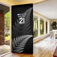 New Zealand Rugby Custom Door Cover Glory Be To Black Silver-fern - Polynesian Pride