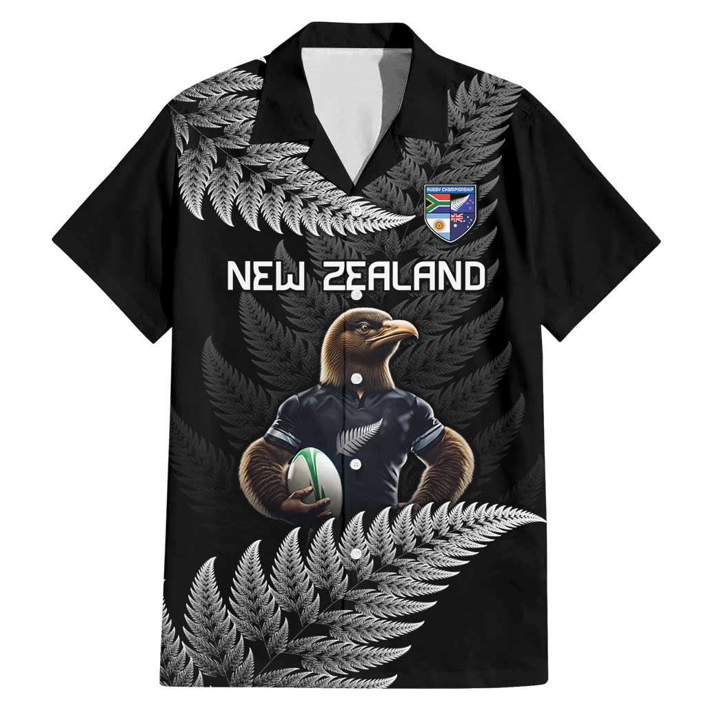 New Zealand Rugby Custom Family Matching Mermaid Dress and Hawaiian Shirt Glory Be To Black Silver-fern - Polynesian Pride