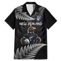 New Zealand Rugby Custom Family Matching Mermaid Dress and Hawaiian Shirt Glory Be To Black Silver-fern - Polynesian Pride