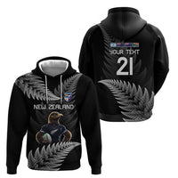New Zealand Rugby Custom Hoodie Glory Be To Black Silver-fern - Polynesian Pride