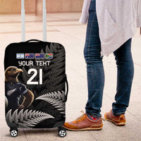 New Zealand Rugby Custom Luggage Cover Glory Be To Black Silver-fern - Polynesian Pride