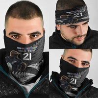 New Zealand Rugby Custom Neck Gaiter Glory Be To Black Silver-fern - Polynesian Pride