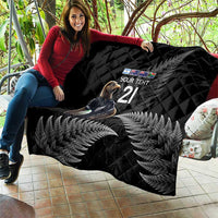 New Zealand Rugby Custom Quilt Glory Be To Black Silver-fern - Polynesian Pride
