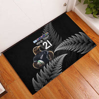 New Zealand Rugby Custom Rubber Doormat Glory Be To Black Silver-fern - Polynesian Pride