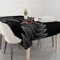 New Zealand Rugby Custom Tablecloth Glory Be To Black Silver-fern - Polynesian Pride