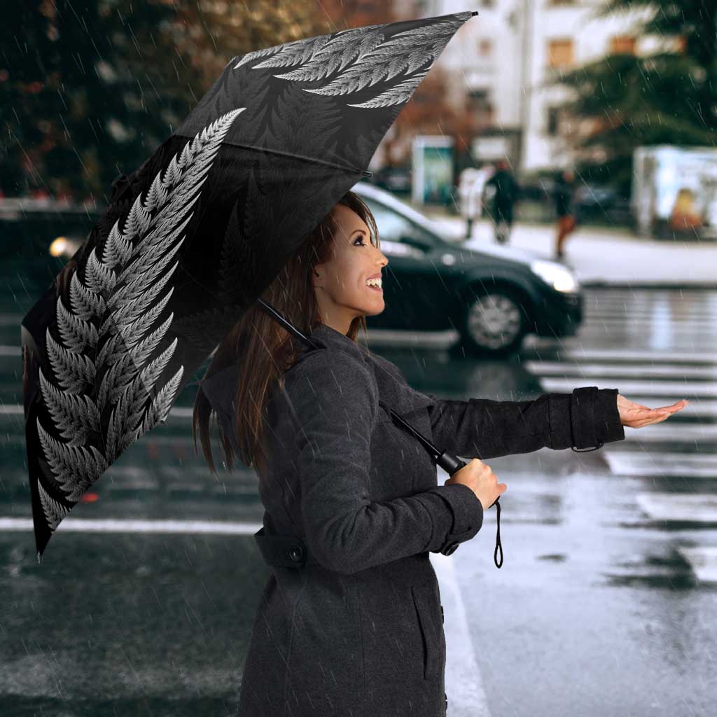 New Zealand Rugby Custom Umbrella Glory Be To Black Silver-fern - Polynesian Pride