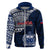 Custom Samoa Rugby Hoodie Proud Samoa World Cup 2023 LT9 Zip Hoodie Blue - Polynesian Pride