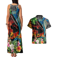 Personalised Hawaii Strong Maui Wildfire Couples Matching Tank Maxi Dress and Hawaiian Shirt Pray For Lahaina Maui LT9 - Polynesian Pride