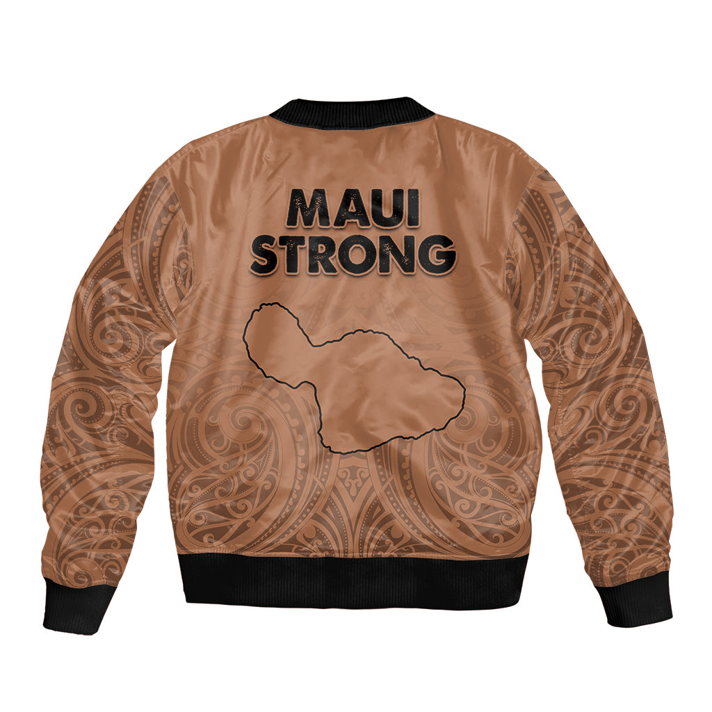 Hawaii Strong Maui Wildfire Bomber Jacket No1 LT9 - Polynesian Pride