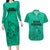 Hawaii Strong Maui Wildfire Couples Matching Long Sleeve Bodycon Dress and Hawaiian Shirt No2 LT9 Green - Polynesian Pride