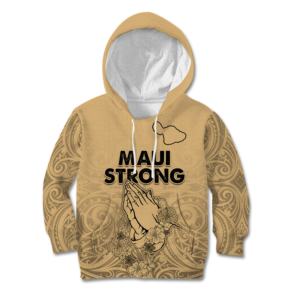 Hawaii Strong Maui Wildfire Kid Hoodie No3 LT9 Nude - Polynesian Pride