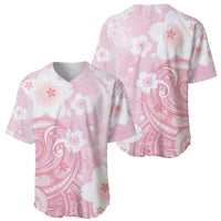 Japan Sakura Floral with Polynesian Vibe Baseball Jersey LT9 - Polynesian Pride