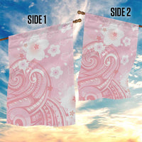 Japan Sakura Floral with Polynesian Vibe Garden Flag