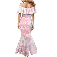Japan Sakura Floral with Polynesian Vibe Mermaid Dress LT9 - Polynesian Pride