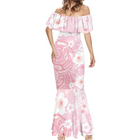 Japan Sakura Floral with Polynesian Vibe Mermaid Dress LT9 - Polynesian Pride