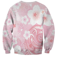 Japan Sakura Floral with Polynesian Vibe Sweatshirt LT9 - Polynesian Pride
