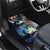 Marshall Islands Kwajalein Atoll Car Mats Plumeria Sea Turtle with Polynesian Tribal