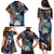 Marshall Islands Kwajalein Atoll Family Matching Puletasi and Hawaiian Shirt Plumeria Sea Turtle with Polynesian Tribal