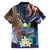 Marshall Islands Kwajalein Atoll Family Matching Puletasi and Hawaiian Shirt Plumeria Sea Turtle with Polynesian Tribal