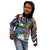 Marshall Islands Kwajalein Atoll Kid Hoodie Plumeria Sea Turtle with Polynesian Tribal