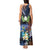 Marshall Islands Kwajalein Atoll Tank Maxi Dress Plumeria Sea Turtle with Polynesian Tribal