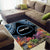 Personalised Nukuoro Micronesia Atoll Area Rug with Pacific Coral Reef