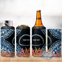 Personalised Nukuoro Micronesia Atoll 4 in 1 Can Cooler Tumbler with Pacific Coral Reef