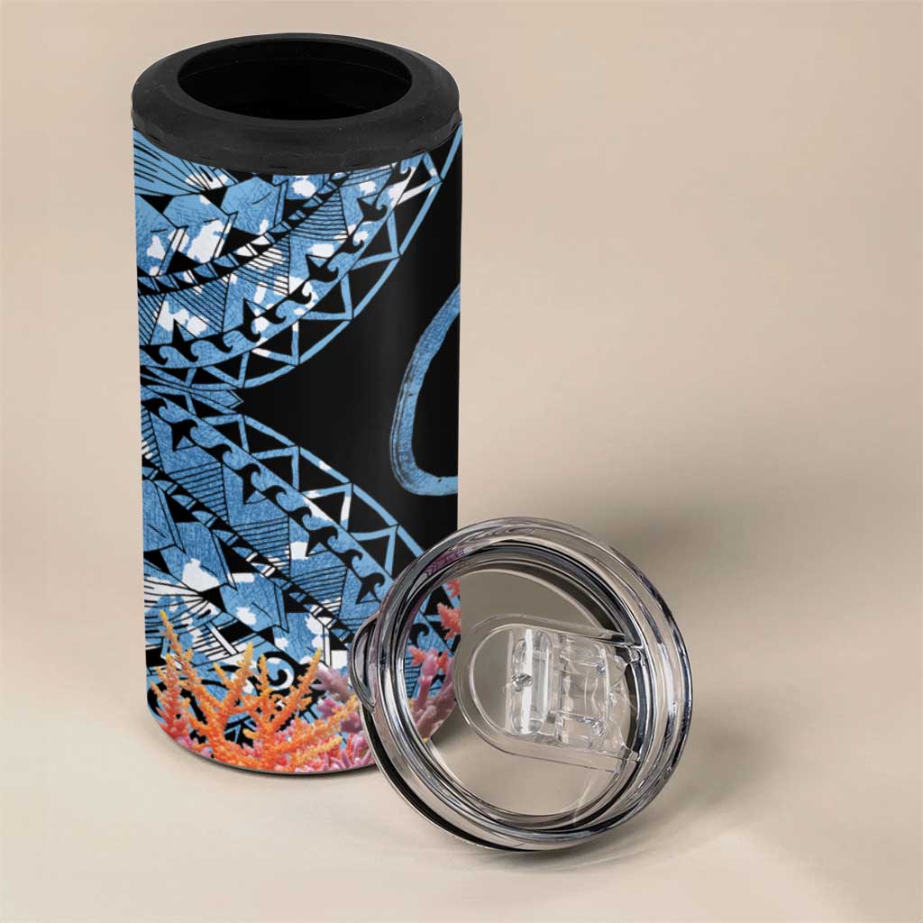 Personalised Nukuoro Micronesia Atoll 4 in 1 Can Cooler Tumbler with Pacific Coral Reef