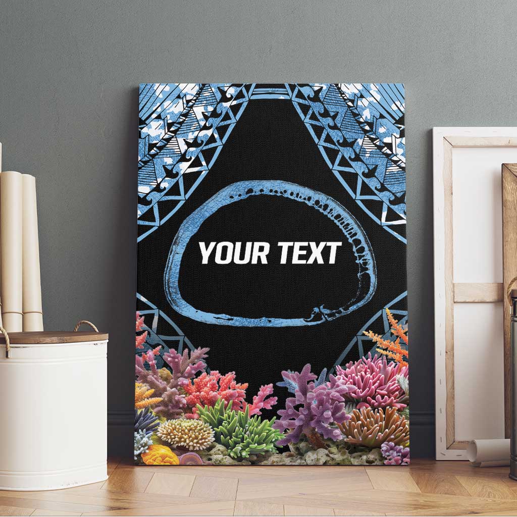Personalised Nukuoro Micronesia Atoll Canvas Wall Art with Pacific Coral Reef