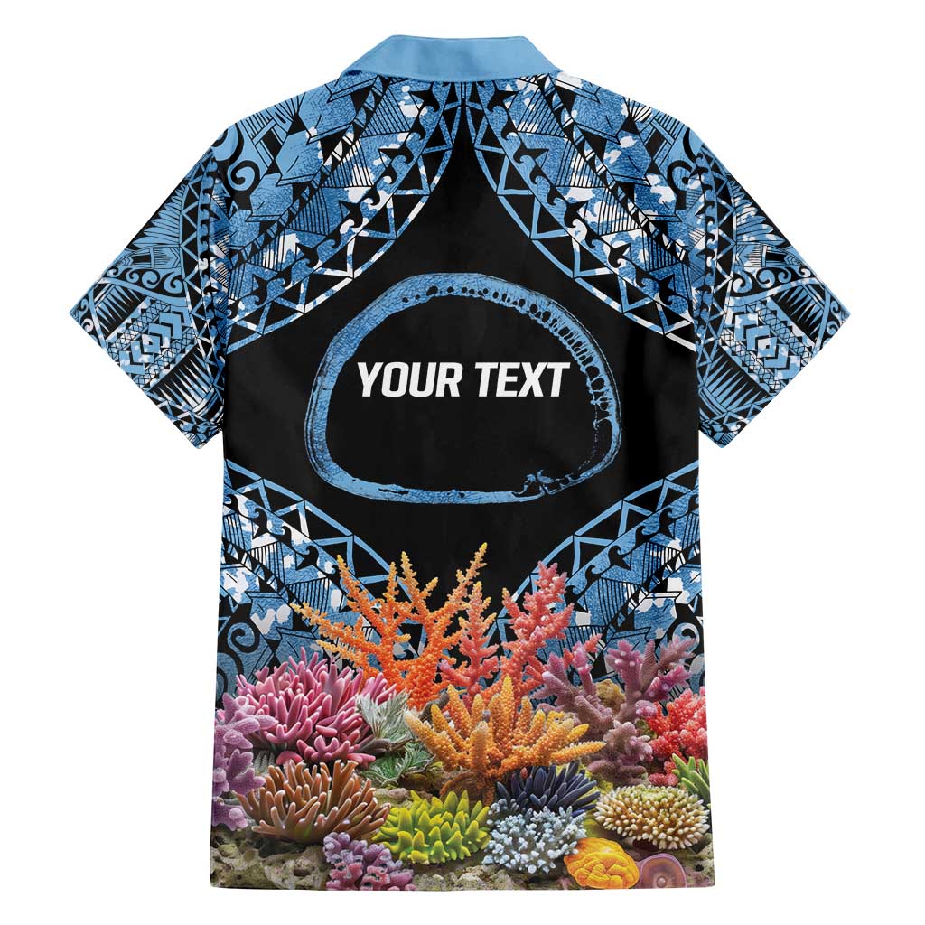 Personalised Nukuoro Micronesia Atoll Family Matching Tank Maxi Dress and Hawaiian Shirt with Pacific Coral Reef