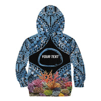 Personalised Nukuoro Micronesia Atoll Kid Hoodie with Pacific Coral Reef