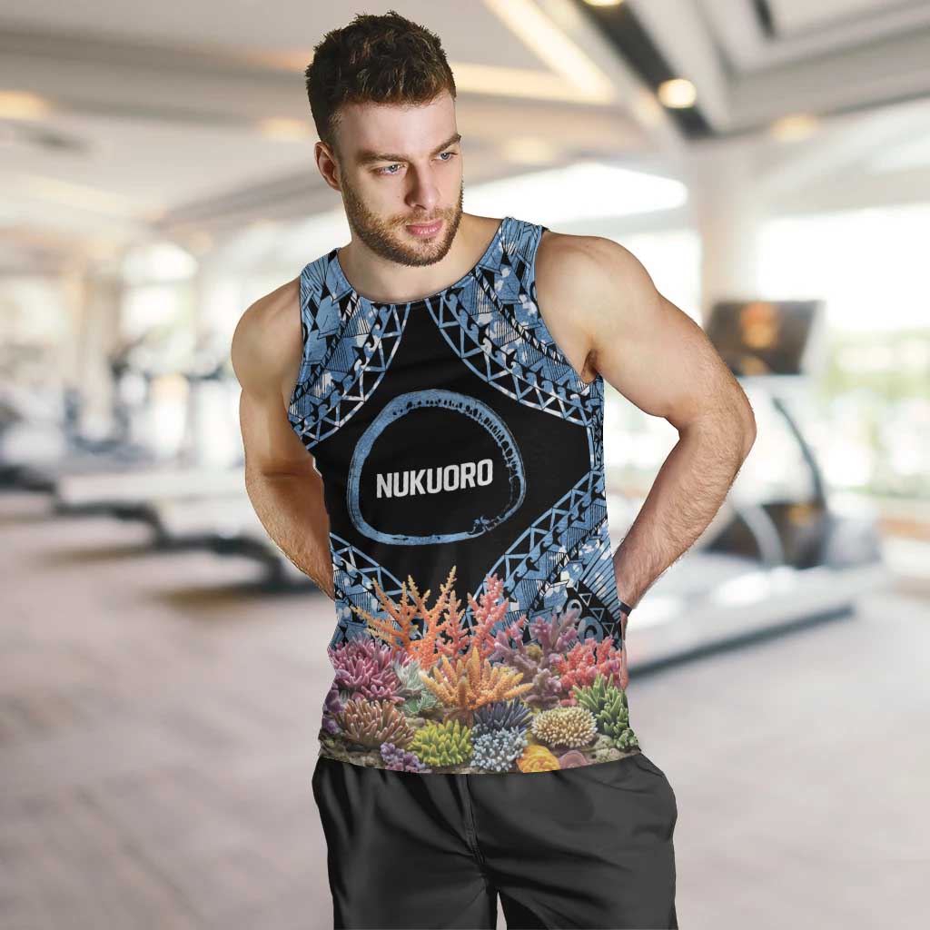 Personalised Nukuoro Micronesia Atoll Men Tank Top with Pacific Coral Reef