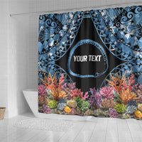 Personalised Nukuoro Micronesia Atoll Shower Curtain with Pacific Coral Reef LT9 - Polynesian Pride