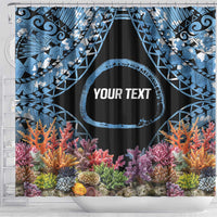 Personalised Nukuoro Micronesia Atoll Shower Curtain with Pacific Coral Reef LT9 - Polynesian Pride
