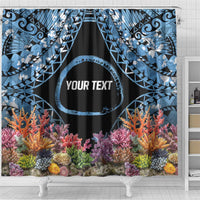 Personalised Nukuoro Micronesia Atoll Shower Curtain with Pacific Coral Reef LT9 - Polynesian Pride