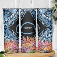 Personalised Nukuoro Micronesia Atoll Skinny Tumbler with Pacific Coral Reef LT9 - Polynesian Pride