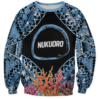Personalised Nukuoro Micronesia Atoll Sweatshirt with Pacific Coral Reef