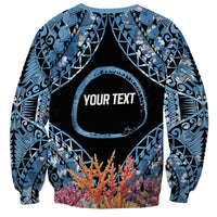 Personalised Nukuoro Micronesia Atoll Sweatshirt with Pacific Coral Reef