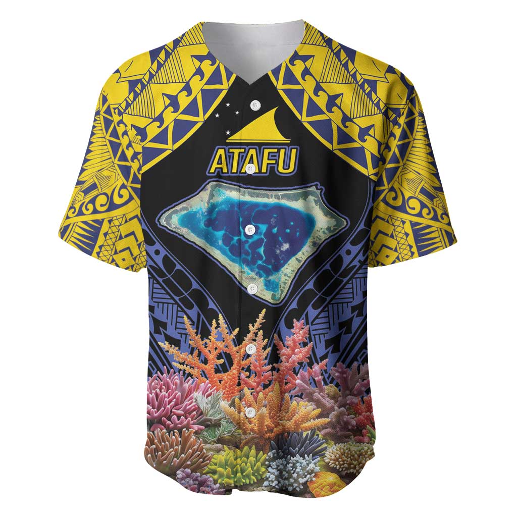 Tokelau Atafu Atoll Personalised Baseball Jersey Pacific Coral Reef Vibe