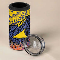 Tokelau Atafu Atoll Personalised 4 in 1 Can Cooler Tumbler Pacific Coral Reef Vibe