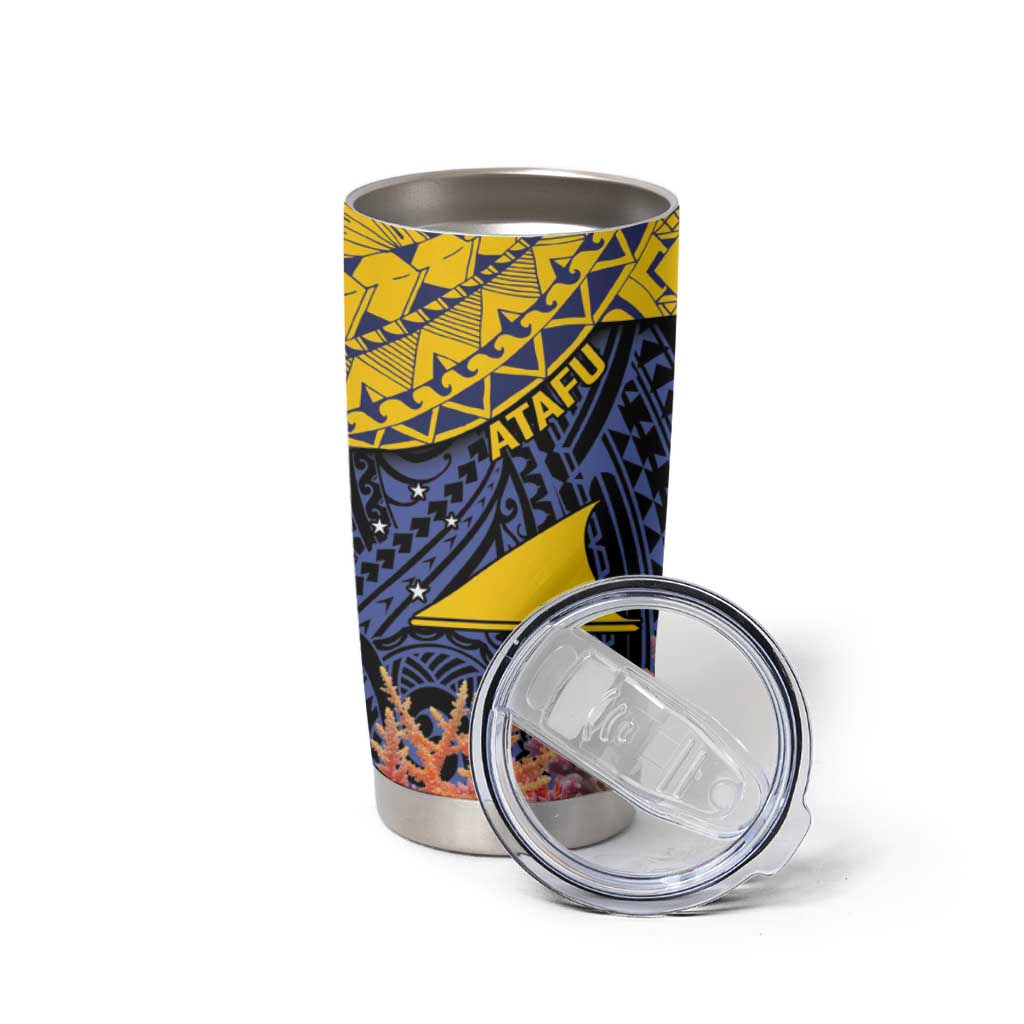 Tokelau Atafu Atoll Personalised Tumbler Cup Pacific Coral Reef Vibe