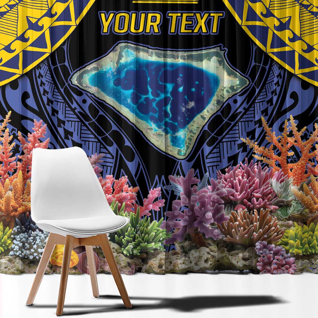 Tokelau Atafu Atoll Personalised Window Curtain Pacific Coral Reef Vibe